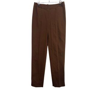 J. McLaughlin Trouser Pants Women's Size 2 Straight Leg Brown Casual